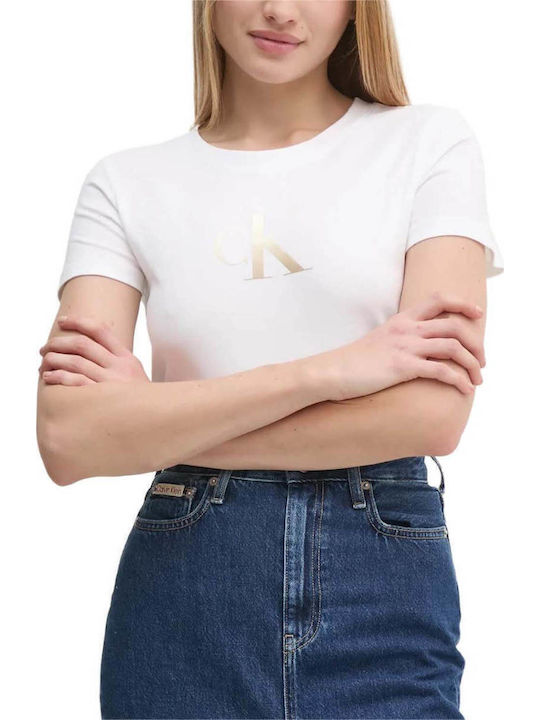 Calvin Klein Damen T-Shirt Bright White