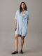 Mini Shirt Dress Denim Medium