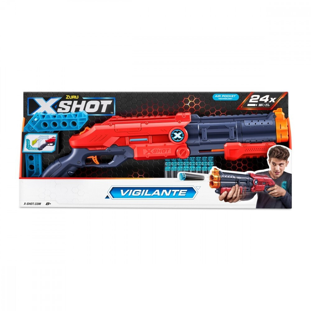 Zuru X-Shot Excel Vigilante Pistol pentru copii 36437 Kόκκινο