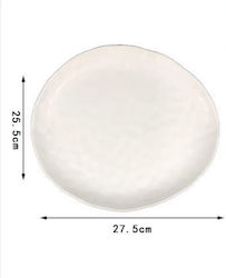 SDS Plate Shallow Ceramic White