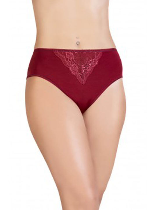 Femeie Slip cu Dantelă Burgundy