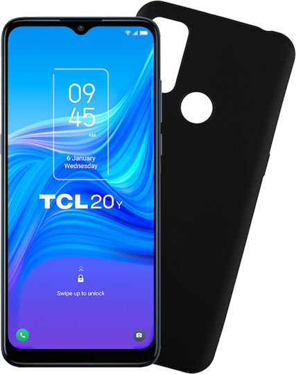 Volte-Tel Back Cover Silicon Negru (TCL 20Y, TCL 20E)