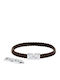 Trussardi T Leather Мъжка Кожена Гривна 18см
