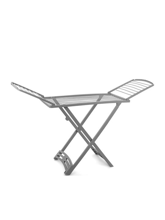 Viosarp Folding Floor Clothes Drying Rack Made of Plastic with 20m Hanging Length Silver