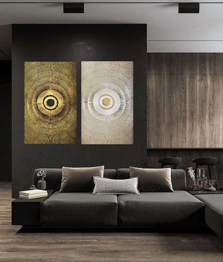 Δίπτυχος Πίνακας Καμβά Ακτίνες Knv1631 80cm X 120cm