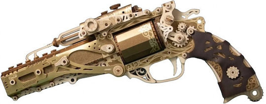Classic Golden Revolver Hc Wood Puzzle 3D 176pcs