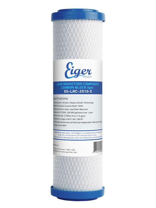 Eiger Countertop and Under Sink Water Filter Replacement made of Activated Carbon 10" 5 μm
