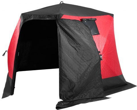 Vevor Σκηνή Ψαρέματος Pop Up Κόκκινη για 8 Άτομα 330x330x200εκ. Σκηνή Ψαρέματος