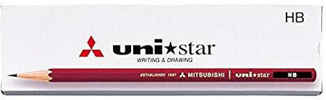 Uni Mitsubishi Star Bleistifte 12 Stück 4902778652183 Minen H