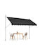 Vevor Zelt Terrasse Schwarz 3.5x1.2m