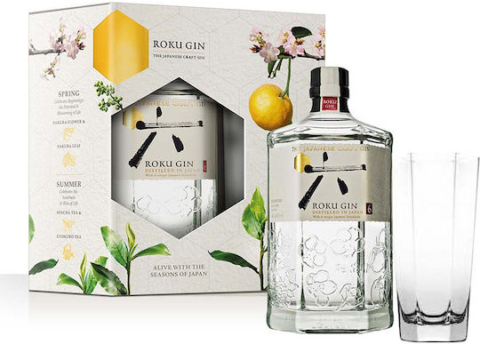 Roku Gin 700ml Gift Pack 1 Glass