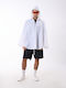 Poncho Anorak Impermeabil Ciclist Alb Deschis