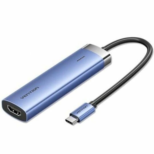 Vention USB-C Docking Station με HDMI 4K PD Μπλε (TGESB)