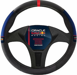 Oracle Red Bull Racing Κάλυμμα Τιμονιού Αυτοκινήτου με Διάμετρο 37εκ. Δερμάτινο Μαύρο με Κόκκινη Ραφή