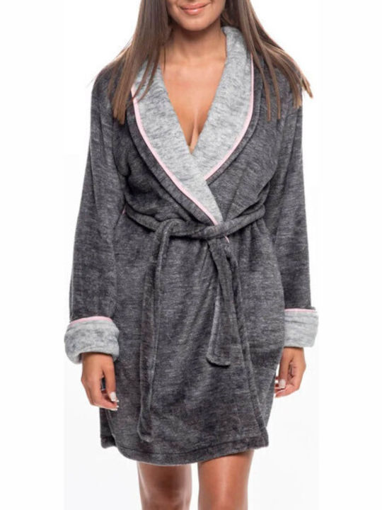 Koyote Winter Damen Vlies Robe Gray
