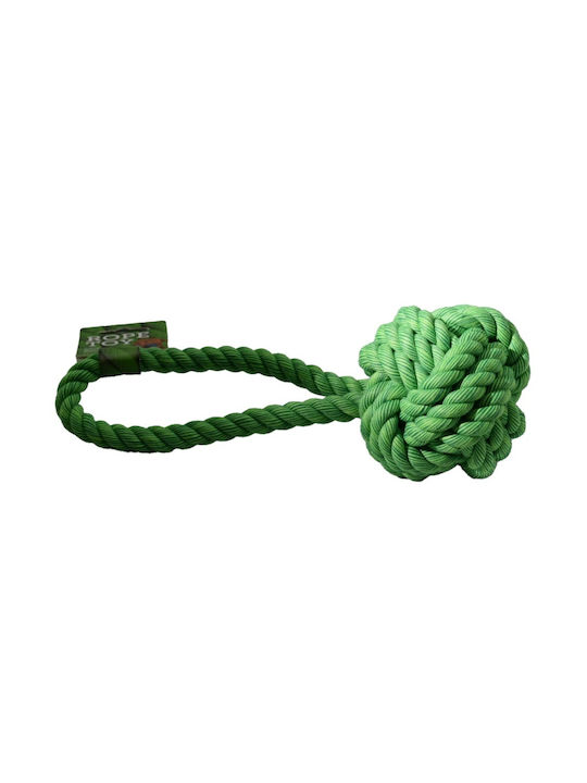 Hundespielzeug Knoten Seil Spielzeug Ball Griff Grün 29cm