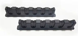 Set 2 Organizatoare pentru Lansete Zola 6 Spații Plastic Burete 31x6x3 Cm Negru
