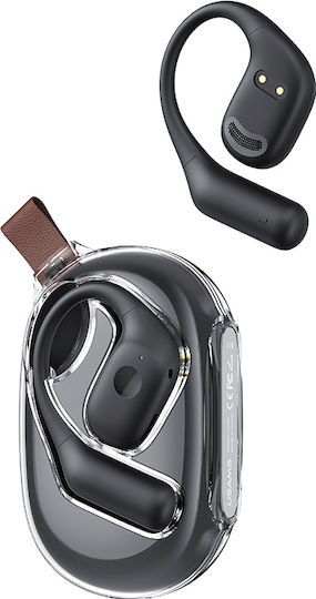 Usams UG26 Open Ear Bluetooth Handsfree Ακουστικά με Θήκη Φόρτισης Μαύρα