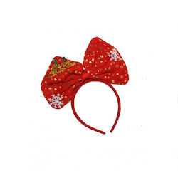 Christmas Headband Red Bow 1 Pc