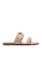 Flache Sandalen für Damen in Beige Farbe