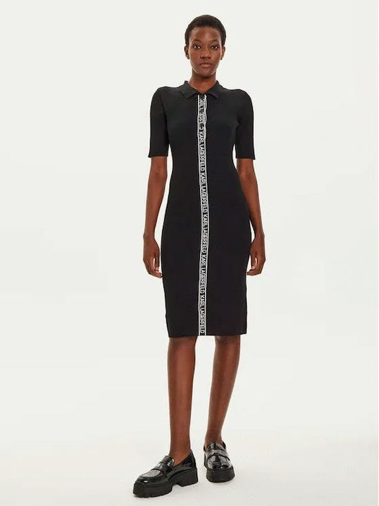 karl lagerfeld black dresses Long Sleeve Mini T-Shirt Dress main image 1