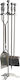 Inox Fireplace Tool Set with Stand Holder Silver