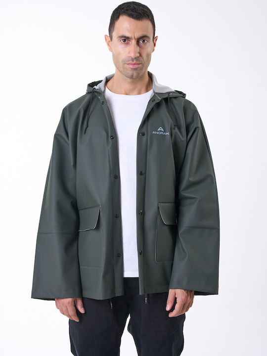 Anorak Waterproof Jacket Watcher Flex Olive