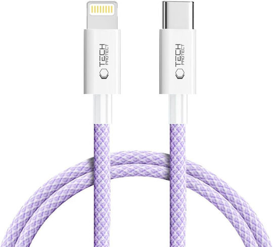 Tech-Protect Ultraboost USB-A to Lightning Cable 27W Purple 1m