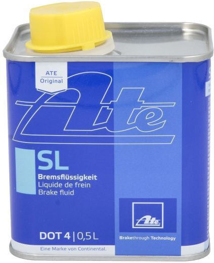 Ate Dot4 Brake Fluid 0.5L 260°C Dry 165°C Wet Viscosity 1400mm²/sec SAE J1703 ISO DIN 4925 Class 4 FMVSS 116 Dot4