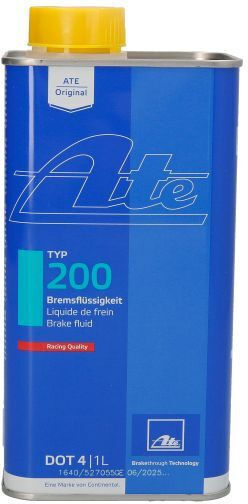 Ate Dot4 Brake Fluid 1L Dry 280°C Wet 198°C Viscosity 1400mm²/sec SAE J1703 ISO DIN 4925 Change Every 3 Years