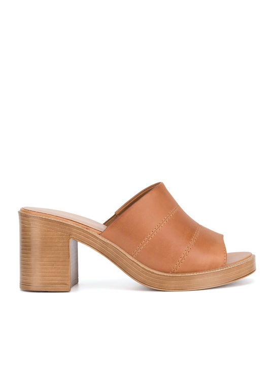 Lasocki Mules with Chunky Heel in Brown Color