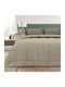 Lino Home Duvet Queen with Microfiber Filling 220x240cm Colcha Beige 120 GSMGsm