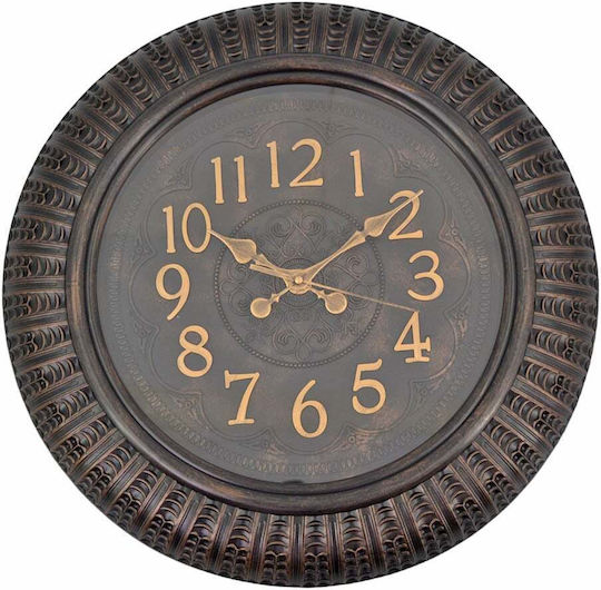 Dark Brown Gold Wall Clock 50.5x5.7cm ankor