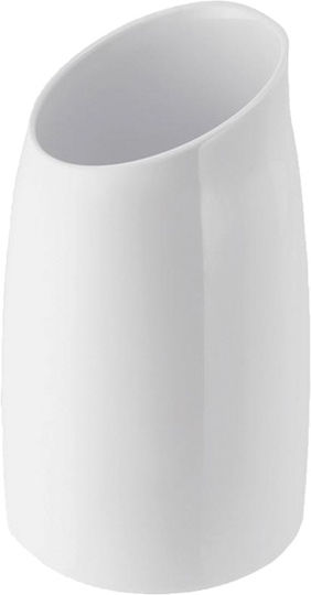 Бяла меламинова сосиера Φ12xH22cm Nv 12-398