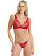 Damen Zeichenfolge mit Spitze Red