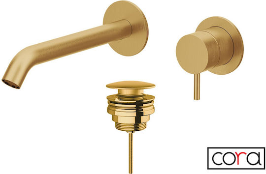 Cora Built-in Faucet Mixer for for Bathroom Sink Gold