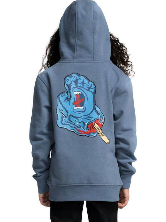 Kids Sweatshirt with Hood and Pockets Dusty Blue