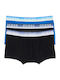 Joe Herren Boxershorts Black, Blue 3Packung
