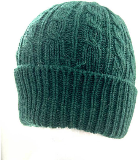 Beanie Unisex Σκούφος Πλεκτός σε Πράσινο χρώμα