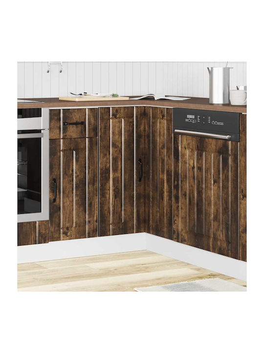 Lucca Corner Cabinet Wall Smoked Oak Wood 75.5x...