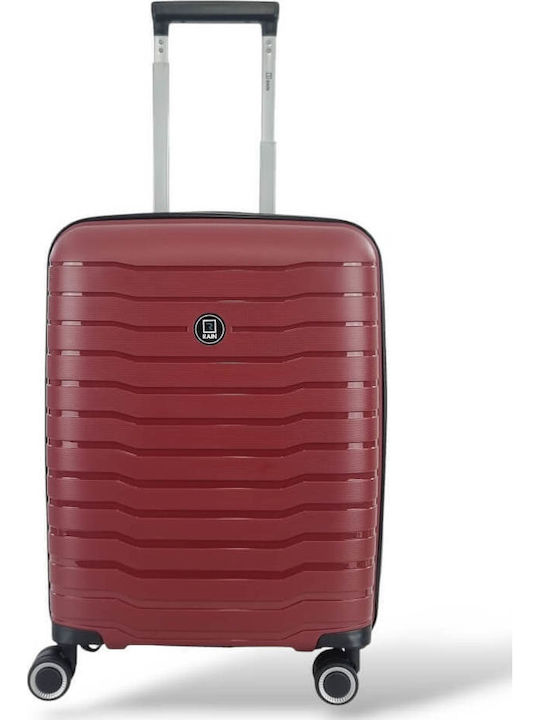 Rain Cabin Hard Burgundy Suitcase with 4 Wheels...
