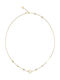 Guess Necklace with design Flower from Gold Plated Steel with Zircon