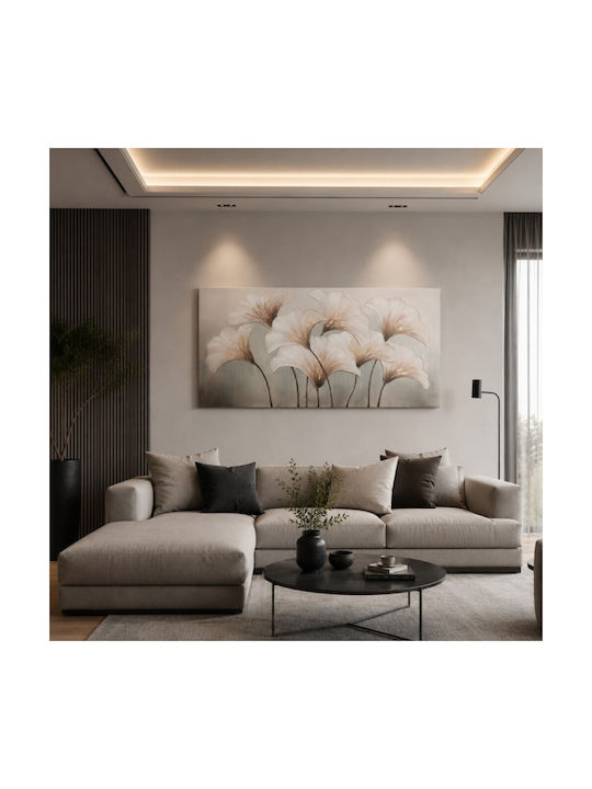 Πίνακας Καμβά Λουλούδια 120x60x3cm Inart 3-70-231-1682 Inart