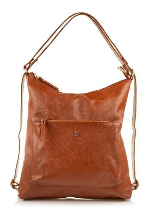 Boxer Leder Damentasche Schultertasche Tabac Braun