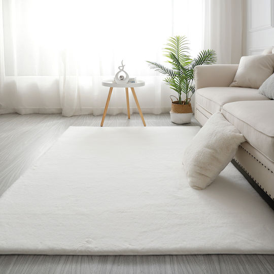 Lino Home Wohnzimmer Teppich 67x140cm Rutschfest Weiß Lino Home Wohnzimmer Teppich 67x140cm Rutschfest Weiß