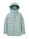 Kurz Damen Puffer Jacke Wasserdicht für Winter Türkis