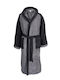 Dimcol 4020 Bathrobe with Hood Grey/Black 450gr/m²