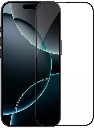 Powertech 5D Full Glue Tempered Glass Μαύρο (iPhone 16 Pro Max)