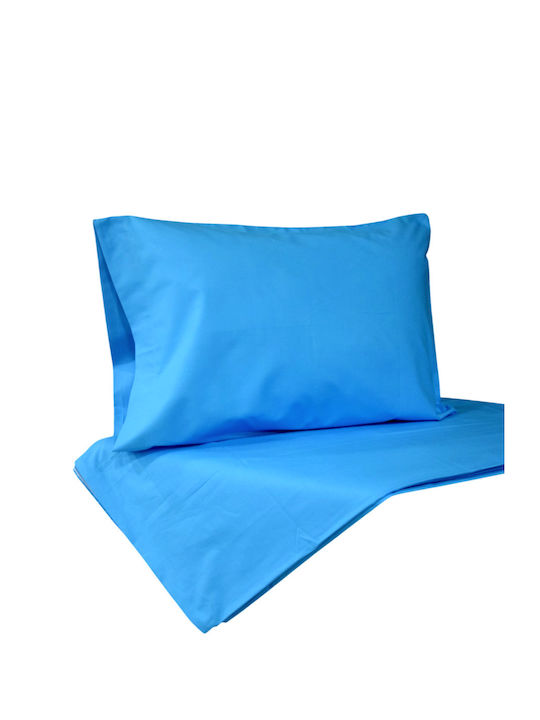 Decotelia Duvet Cover Set Cotton Single with Pillowcase 160x240 Aqua