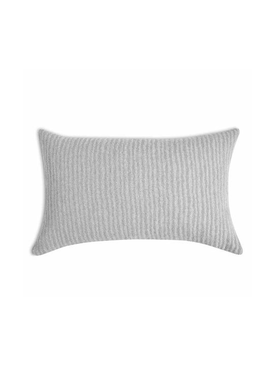 Bed&Bath Διακοσμητική Μαξιλαροθήκη από 100% Βαμβάκι Silver 30x50εκ.